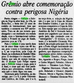 1994.04.21 - Torneio 25 Anos do Beira-Rio - Grêmio 0 x 0 Seleção Nigeriana - Jornal dos Sports.png
