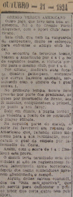 1924.10.19 - Citadino - Grêmio 1 x 1 Americano - Correio do Povo 2.png