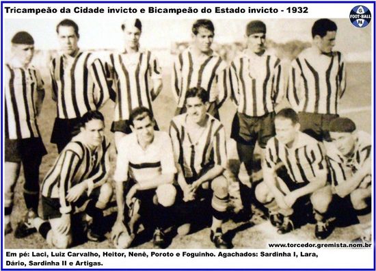 Grêmio Campeão Gaúcho de 1932.